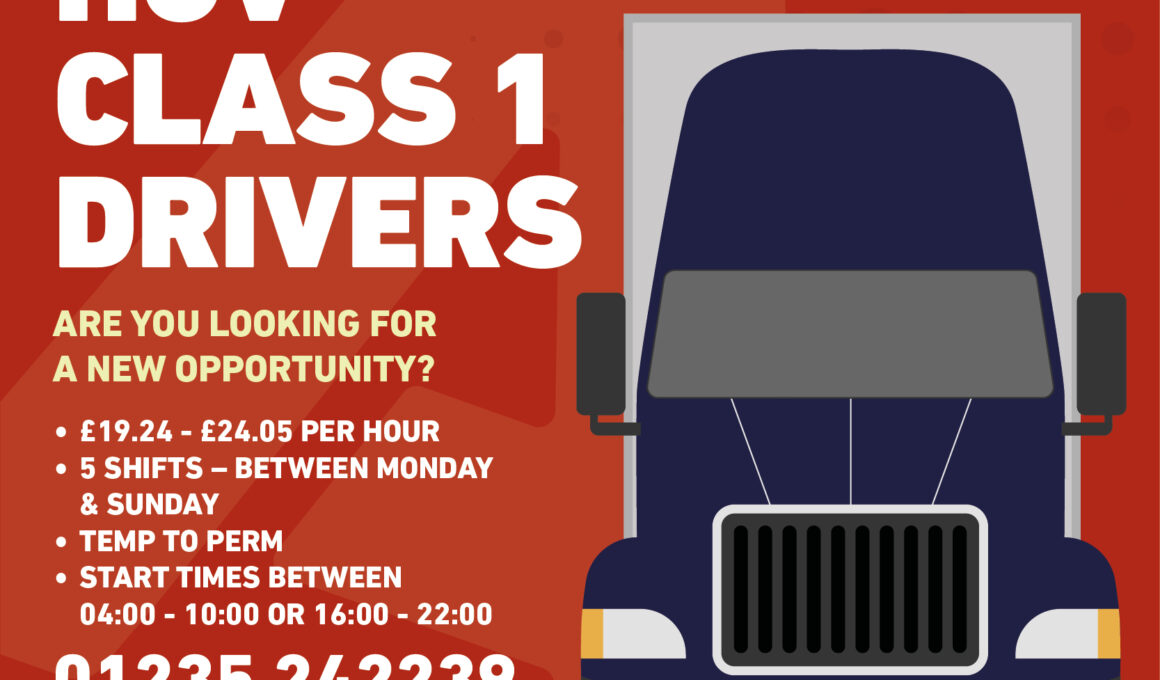HGV Class 1 Drivers Booker - Aligra.co.uk